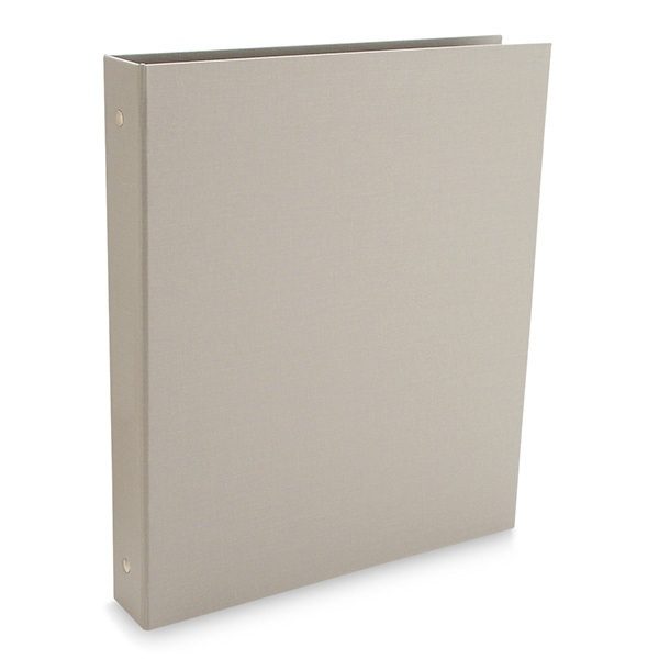 Bex 8.5"x11" Portrait Style 3Ring Binder in Gray 1" Portfolios and