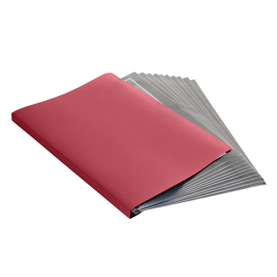 11" x 17" Slim Color Portfolio Book - Red with 10 Archival Pages (Expandable to 15)