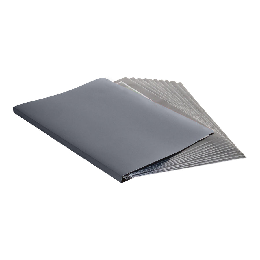 11" x 17" Slim Color Portfolio Book - Silver with 10 Archival Pages (Expandable to 15)
