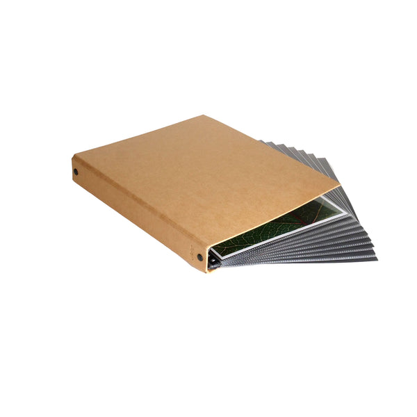 8.5" x 11" Recycled Paperboard Portfolio Book - Multiring Binder with 10 Archival Pages (Expandable to 30)