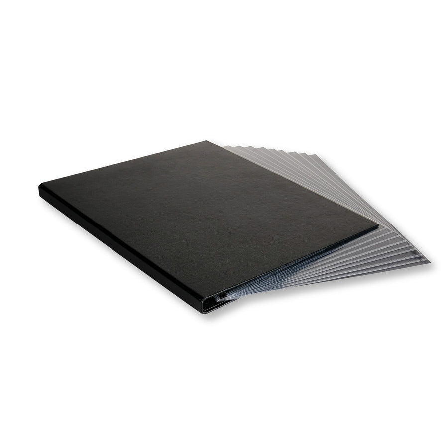 11" x 14" Professional Textured Hardcover Photo Portfolio - Slim Binder with 10 Archival Pages (Expandable to 15)
