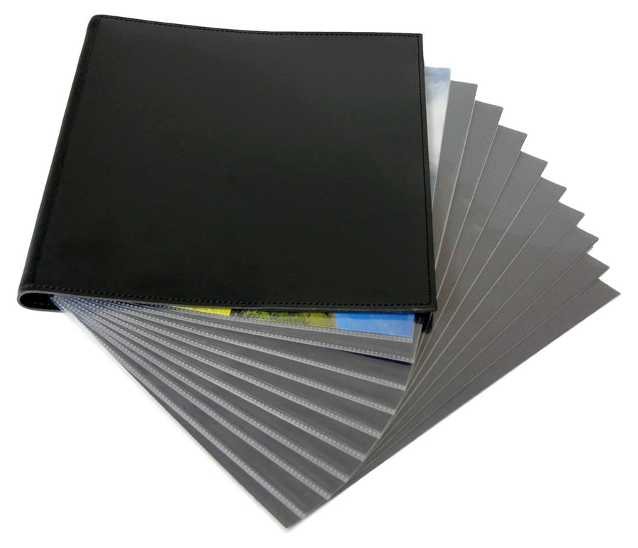11" x 14" European Bonded Leather Photo Portfolio - Slim Binder with 10 Archival Pages (Expandable to 15)