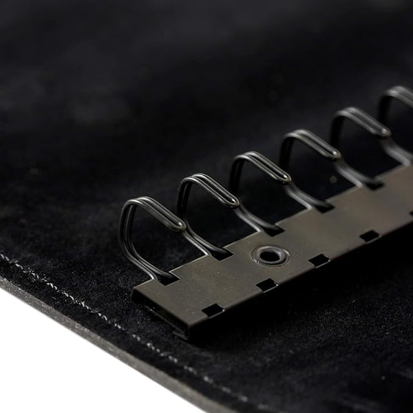 FPA31 Black Leather Multiring Photo Book with 10 Archival Acid Free Sheet Protectors - Select A Size