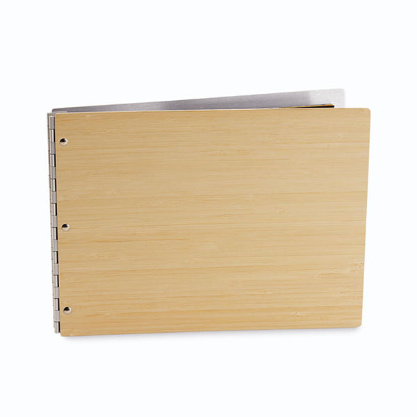 Pina Zangaro Bamboo 8.5"x11" Landscape Screwpost Portfolio Book - Natural