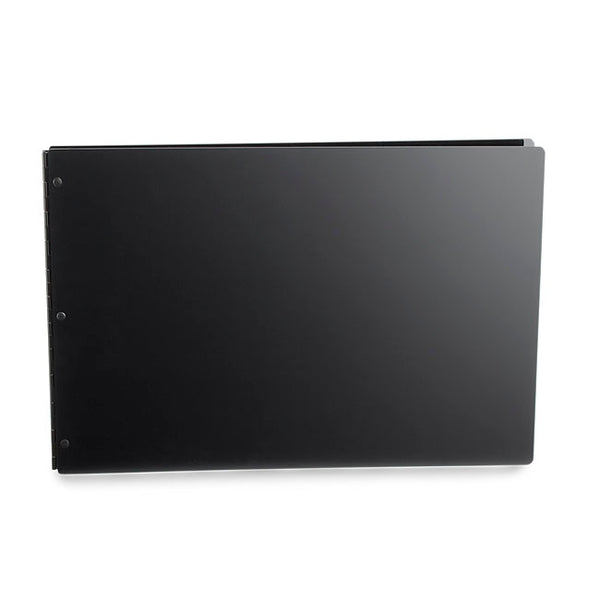 Pina Zangaro Vista Onyx (Matte Black) 11"x14" Landscape Acrylic Screwpost Portfolio Case + 20 Archival Sheet Protectors