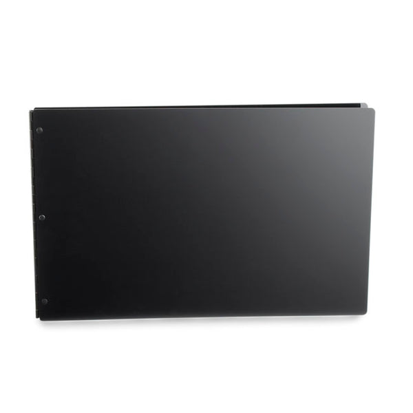 Pina Zangaro Vista Onyx (Matte Black) 11"x17" Landscape Acrylic Graphic Design Screwpost Portfolio Book + 20 Archival Sheet Protectors