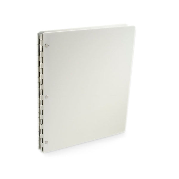 Pina Zangaro Vista Snow (White) 8.5"x11" Portrait Acrylic Screwpost Portfolio Book +20 Archival Sheet Protectors